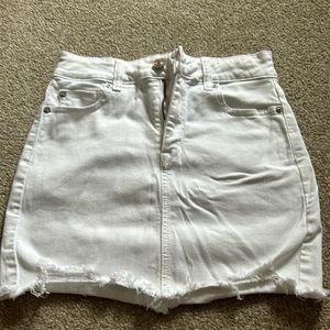 American Eagle White Jean Skirt